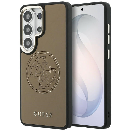 MagSafe Case for Samsung Galaxy S26 Ultra S948, Guess, Perforated Logo, Brown
