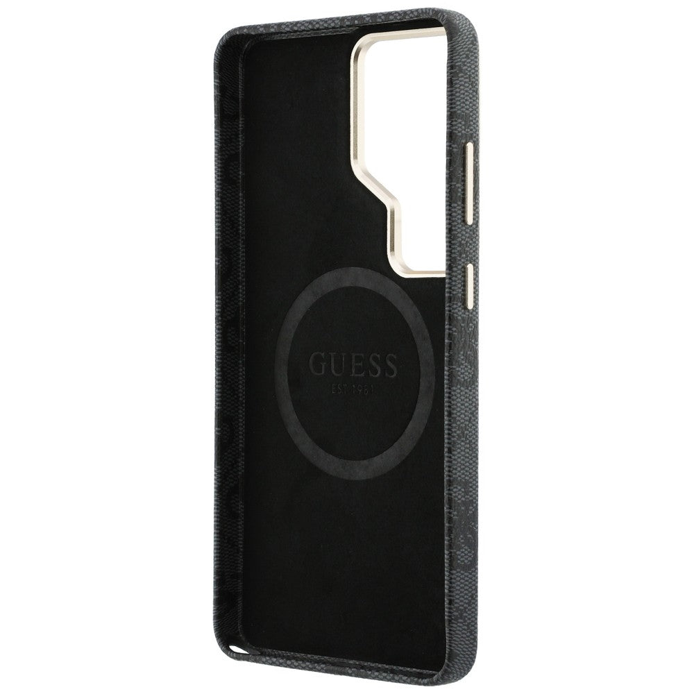 MagSafe Case for Samsung Galaxy S26 Ultra S948, Guess, Strass Round Logo, Black