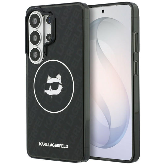 MagSafe Case for Samsung Galaxy S26 Ultra S948, Karl Lagerfeld, IML Choupette Head on KL Repeated Logo, Black