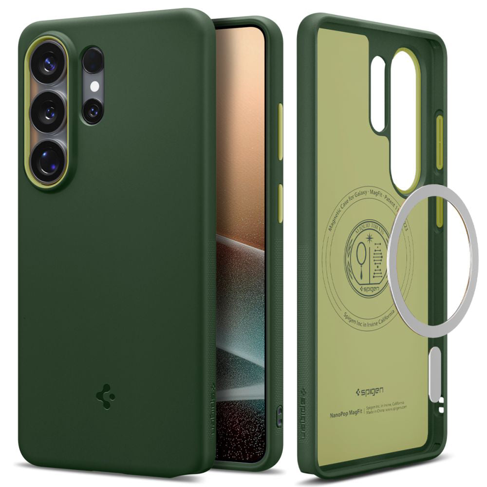 MagSafe Case for Samsung Galaxy S26 Ultra S948, Spigen, Caseology Nano Pop, Green ACS11039