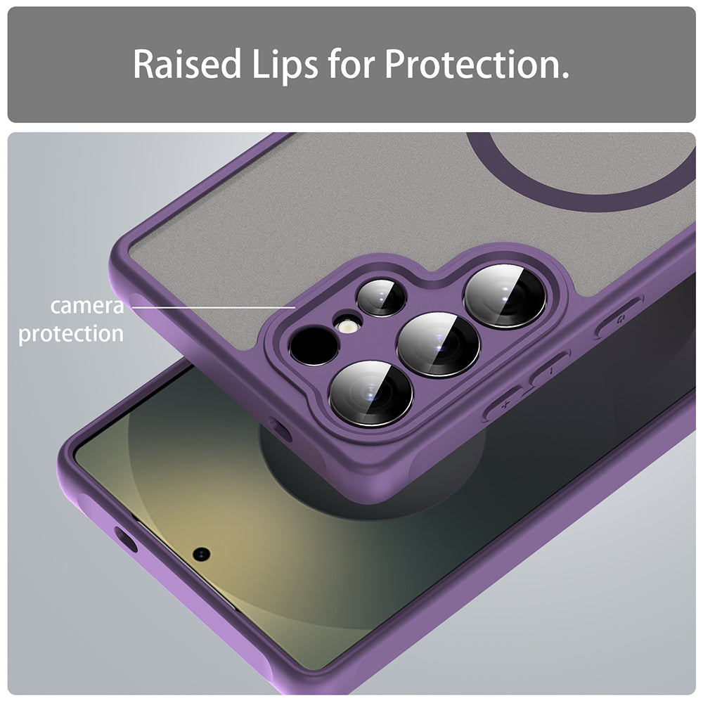 MagSafe Case for Samsung Galaxy S26 Ultra S948, Techsuit, HaloFrost II Individual Camera Cutouts, Purple