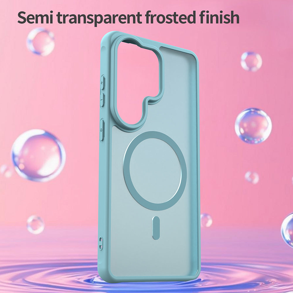 MagSafe Case for Samsung Galaxy S26 Ultra, Techsuit, HaloFrost II, Light Green