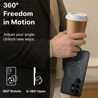 MagSafe Case for Samsung Galaxy S26 Ultra, Torras, Ostand Spin, Black