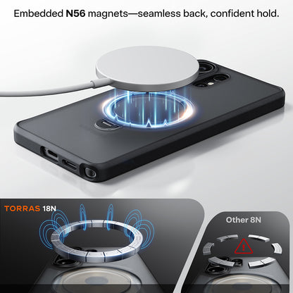 MagSafe Case for Samsung Galaxy S26 Ultra, Torras, Ostand Spin, Black