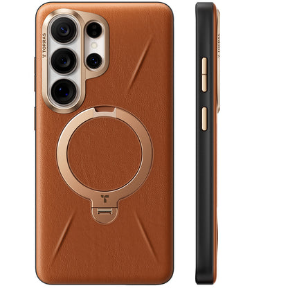 MagSafe Case for Samsung Galaxy S26 Ultra, Torras, QPRO Leather, Brown