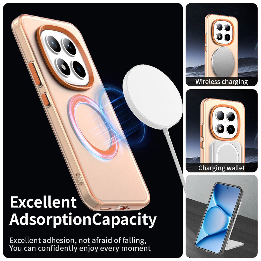 MagSafe Case for Xiaomi Poco M8 Pro / Redmi Note 15 Pro+ 5G, Techsuit, CandyCase, Orange