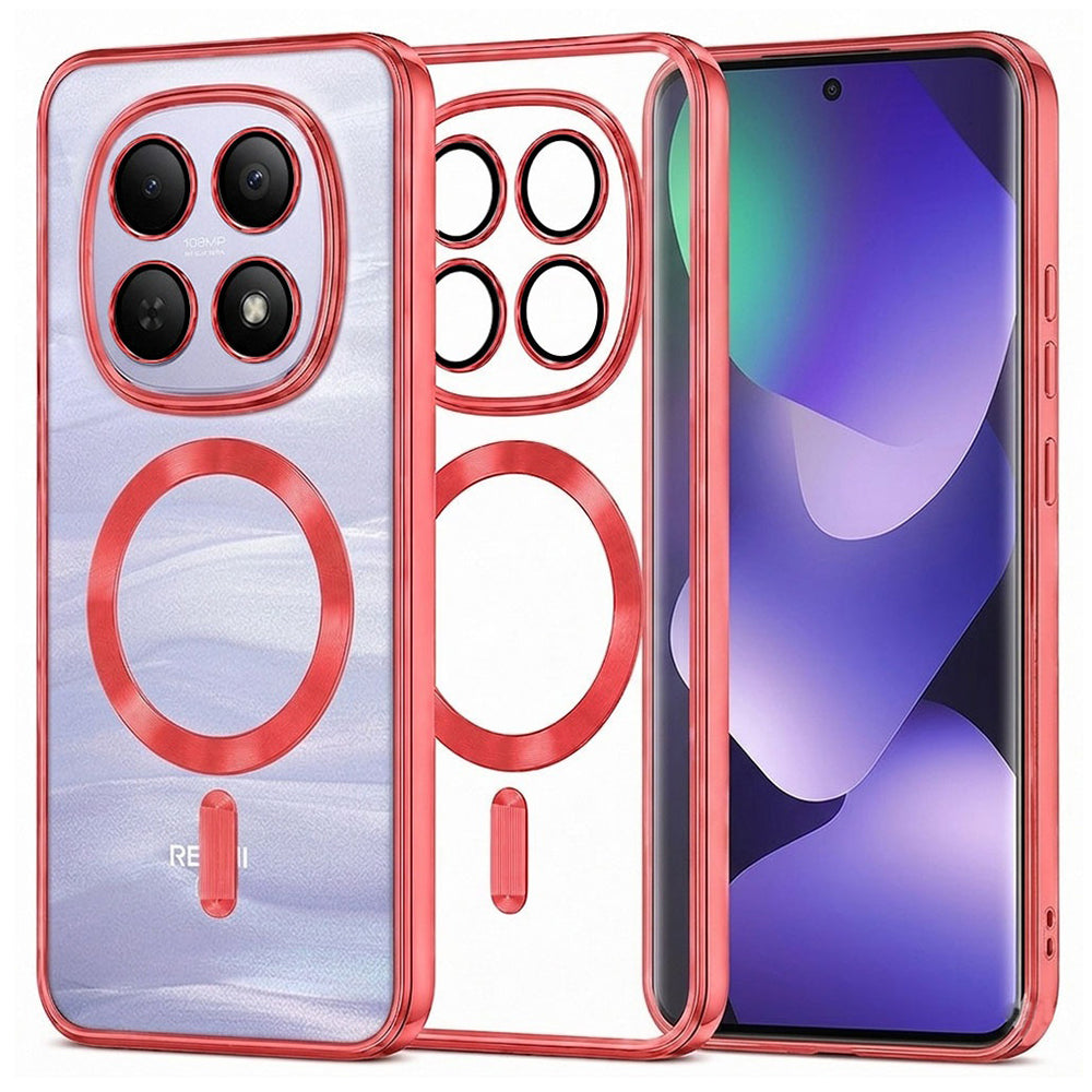 MagSafe Case for Xiaomi Poco M8 / Redmi Note 15 5G / Note 15 4G, Techsuit, Luxury Crystal, Red