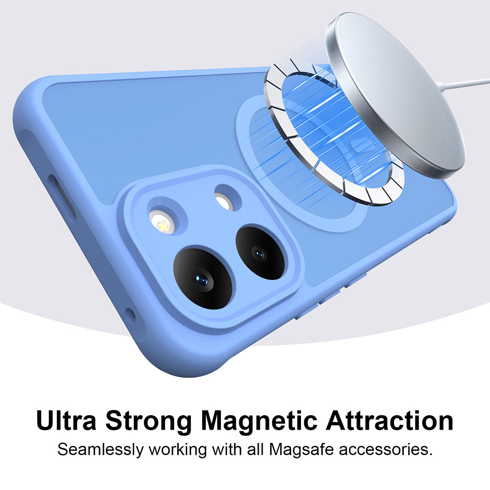 MagSafe Case for Xiaomi Poco X8 Pro Max, Techsuit, HaloFrost II, Blue