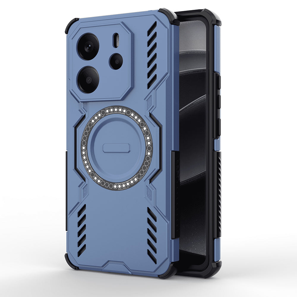 MagSafe Case for Xiaomi Redmi Note 14 4G (Regional), Techsuit, ArmorMag, Blue