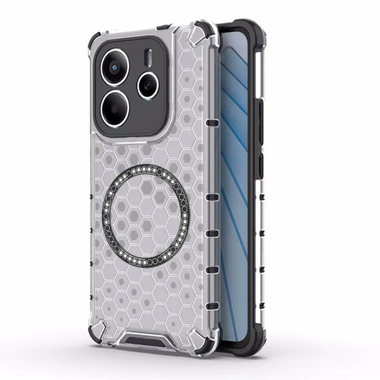 MagSafe Case for Xiaomi Redmi Note 14 5G, Techsuit, HoneyComb Shield, White