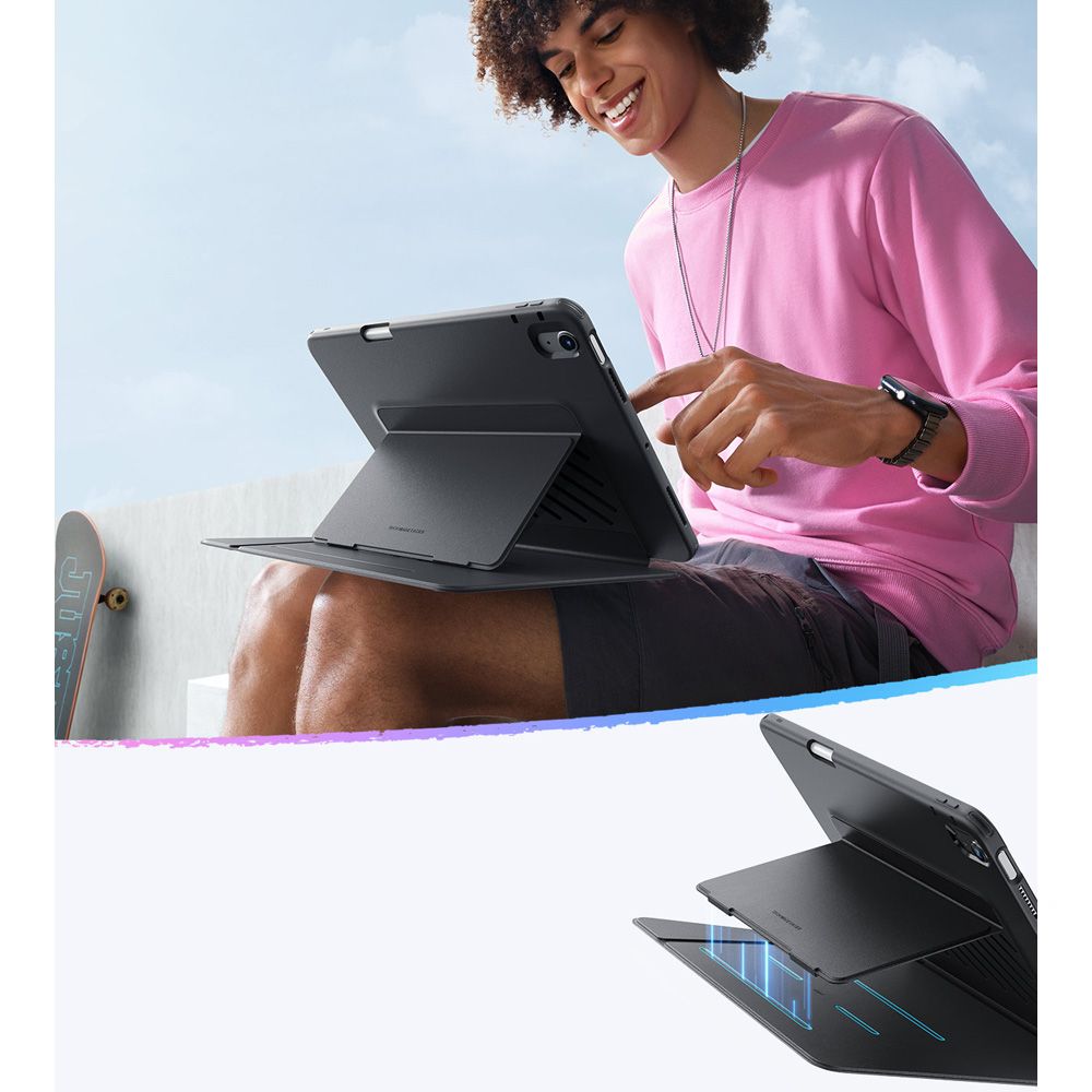 Case for Apple iPad (2025) / (2022), ESR, Flip Hybrid, Black, Resealed