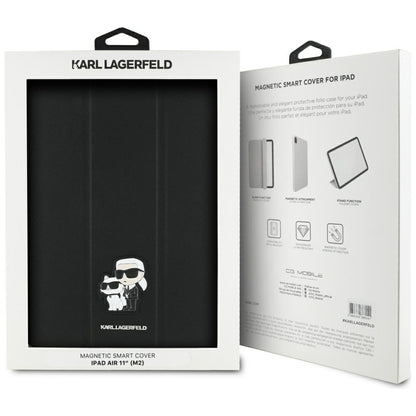 Case for Apple iPad Air 11 (2026) / iPad Air 11 (2025) / Air 11 (2024), Karl Lagerfeld, Saffiano Karl & Choupette, Black