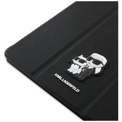 Case for Apple iPad Air 13 (2026) / Air 13 (2025) / Air 13 (2024), Karl Lagerfeld, Saffiano Karl & Choupette, Black