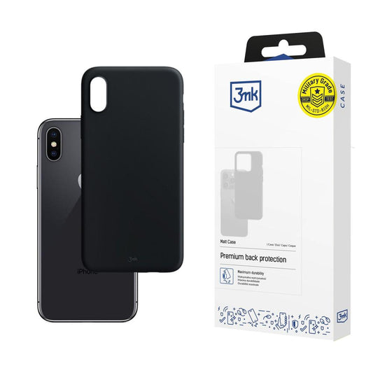 Case for Apple iPhone XS / X, 3MK, Matt, Black