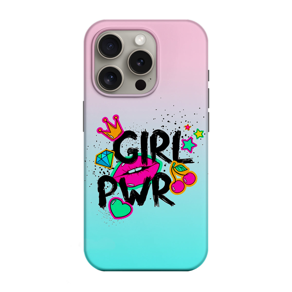 Case for Apple iPhone 16 Pro Max, Perfect Case, LOVE-Splash Girl Power, Multicolor
