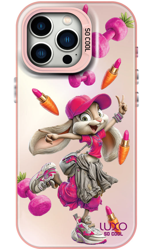 Case for Apple iPhone 15 Plus, LUXO So CooL, ArcadiA Rabbit, Multicolor