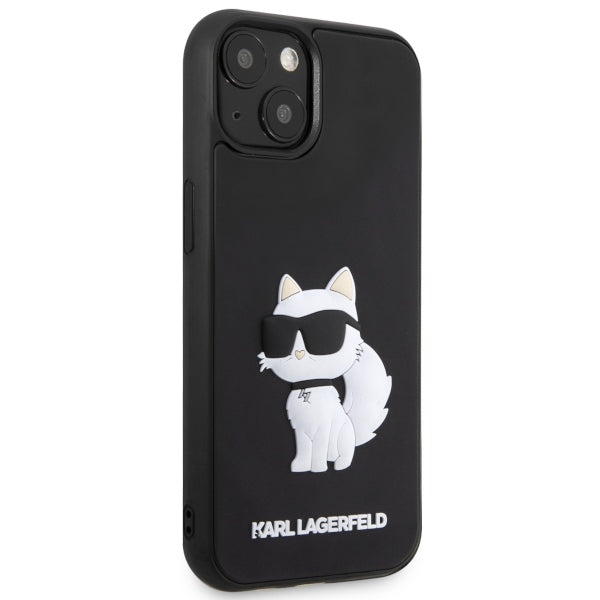 Case for Apple iPhone 14 Plus, Karl Lagerfeld, 3D Rubber Choupette, Black