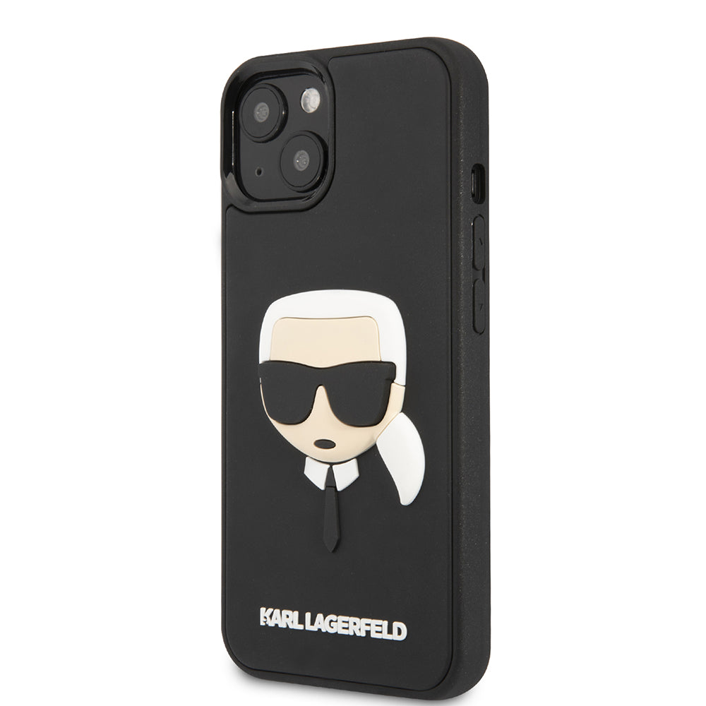 Case for Apple iPhone 14 Plus, Karl Lagerfeld, 3D Rubber Karl's Head, Black