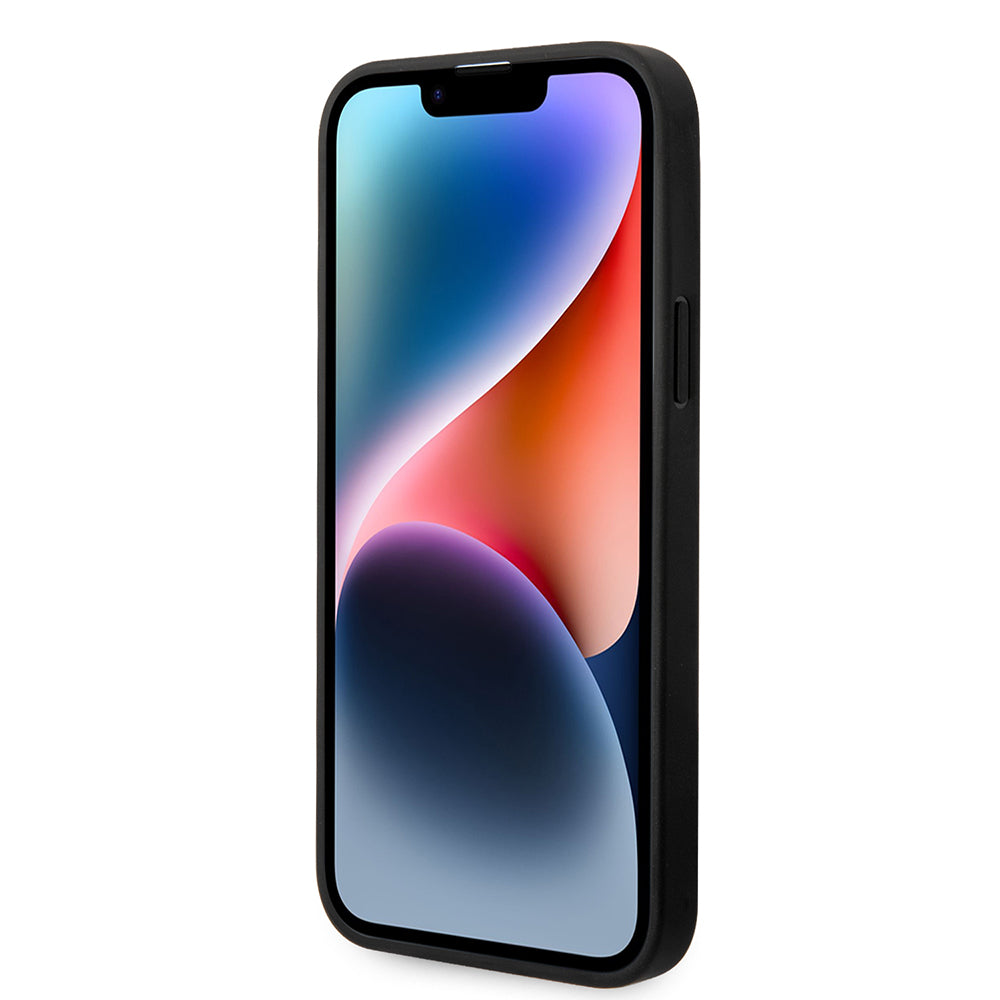 Case for Apple iPhone 14 Plus, Karl Lagerfeld, Saffiano Monogram Metal Logo, Grey