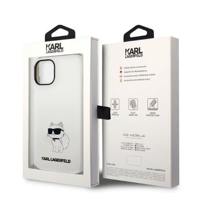 Case for Apple iPhone 14 Plus, Karl Lagerfeld, Silicone Choupette, White