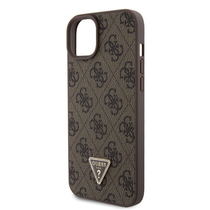 Case for Apple iPhone 15 Plus, Guess, Crossbody 4G Metal Logo, Brown