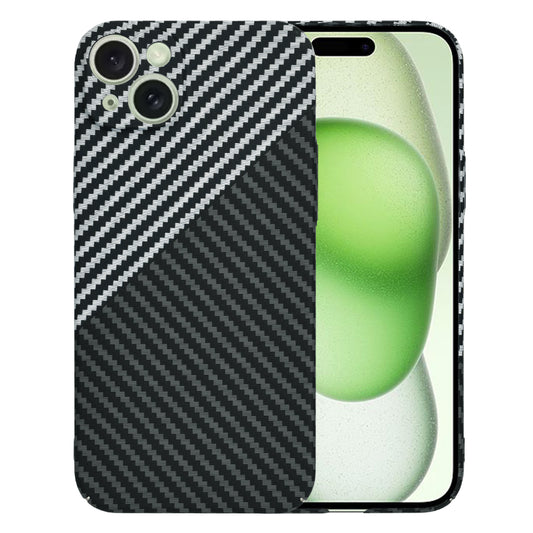 Case for Apple iPhone 15 Plus, Techsuit, Carbonite FiberShell, Black Gray