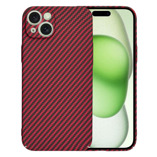 Case for Apple iPhone 15 Plus, Techsuit, Carbonite FiberShell, Red