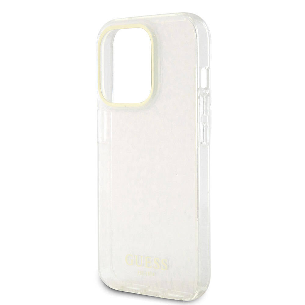 Case for Apple iPhone 15 Pro Max, Guess, IML Faceted Mirror Disco Iridescent, Pink