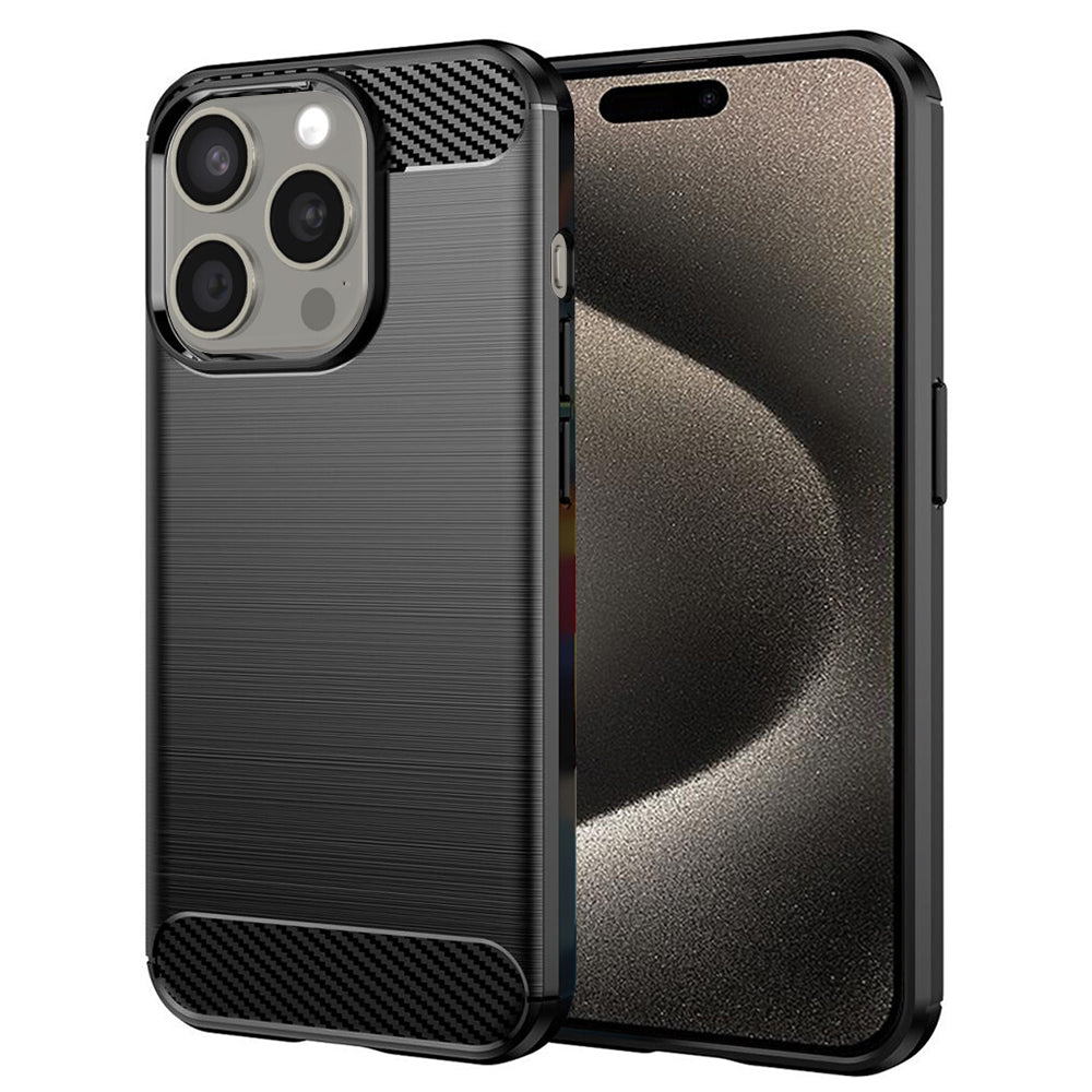 Case for Apple iPhone 15 Pro Max, Techsuit, Carbon, Black