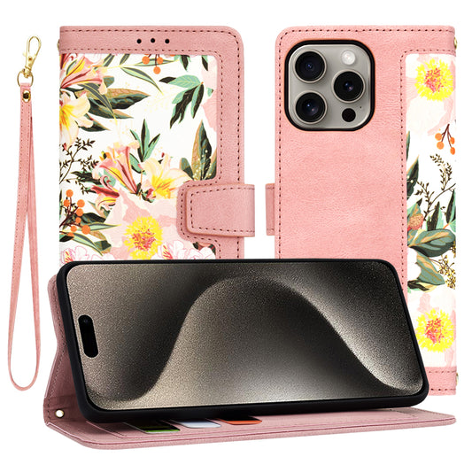 Case for Apple iPhone 15 Pro Max, Techsuit, FlipCraft, Pink