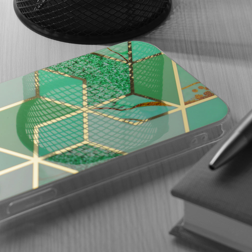 Case for Apple iPhone 15 Pro, Techsuit, Marble, Green