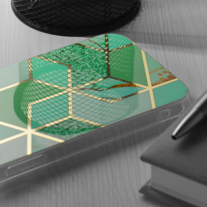 Case for Apple iPhone 15, Techsuit, Marble, Green