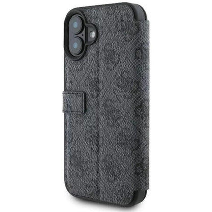 Case for Apple iPhone 16, Guess, 4G Book, Black