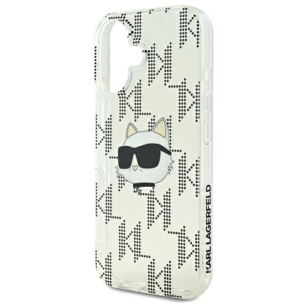 Case for Apple iPhone 16, Karl Lagerfeld, IML Luxury Electroplated Choupette's Head, Transparent