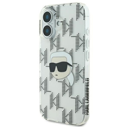 Case for Apple iPhone 16, Karl Lagerfeld, IML Luxury Electroplated Karl's Head, Transparent