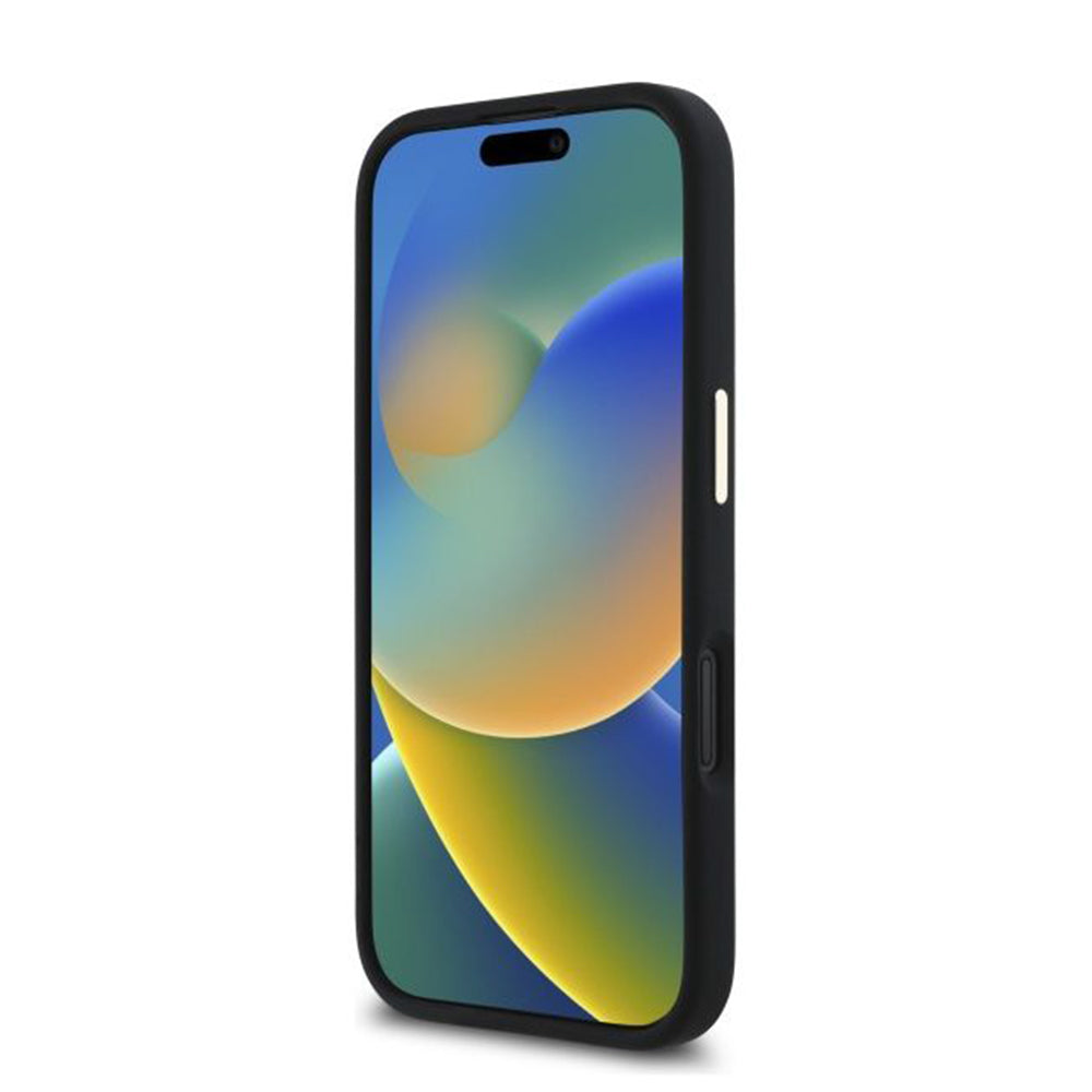 Case for Apple iPhone 16 Plus, Guess, Script Metal Logo & Frame, Black