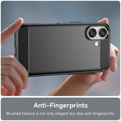 Case for Apple iPhone 16 Plus, Techsuit, Carbon, Black