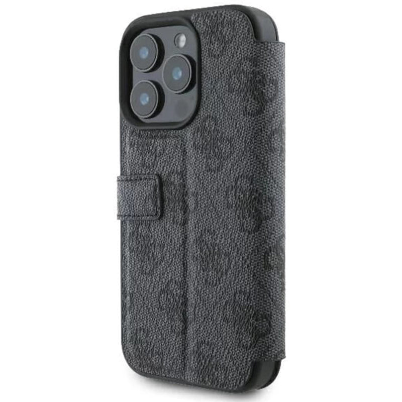 Case for Apple iPhone 16 Pro, Guess, 4G Book, Black