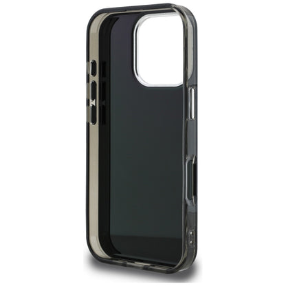 Case for Apple iPhone 16 Pro, Karl Lagerfeld, IML Aquarelle Logo Choupette, Black