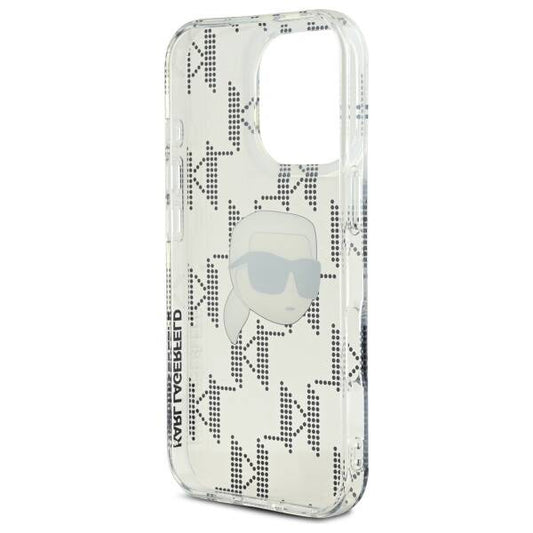 Case for Apple iPhone 16 Pro, Karl Lagerfeld, IML Luxury Electroplated Karl's Head, Transparent