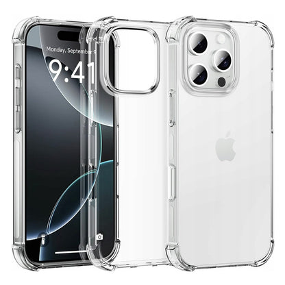 Case for Apple iPhone 16 Pro Max, Techsuit, Shockproof Clear (Big Lens Hole), Transparent