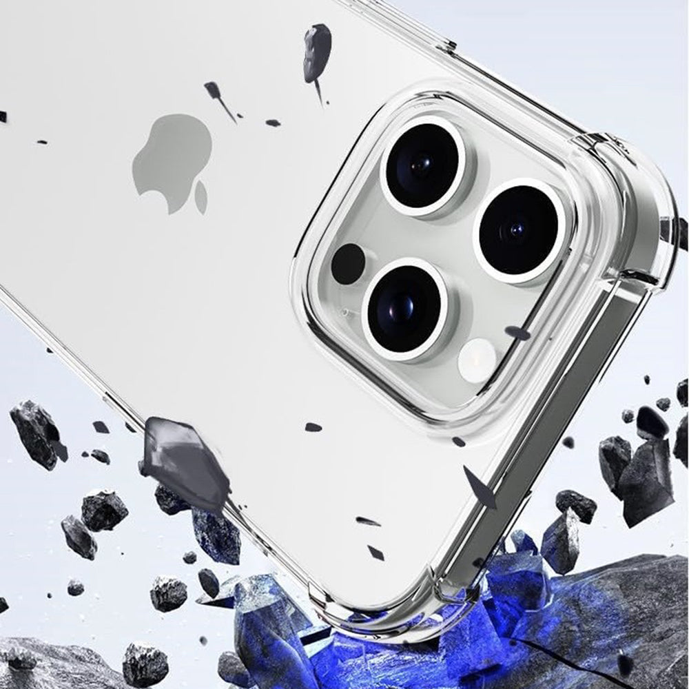 Case for Apple iPhone 16 Pro Max, Techsuit, Shockproof Clear (Big Lens Hole), Transparent