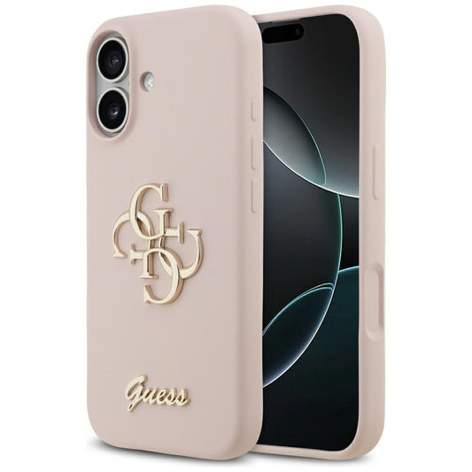 Case for Apple iPhone 17, Guess, Big 4G Script, Light Pink