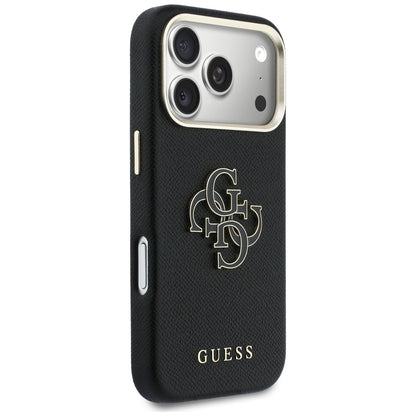 Case for Apple iPhone 17 Pro, Guess, Resin Logo, Black