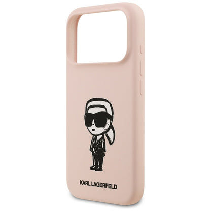 Case for Apple iPhone 17 Pro, Karl Lagerfeld, Sketch and Logo Karl, Pink
