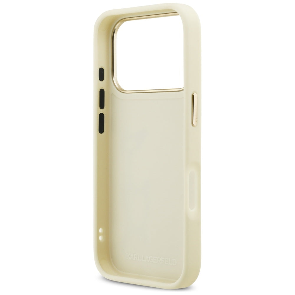 Case for Apple iPhone 17 Pro Max, Karl Lagerfeld, Script Logo, Beige