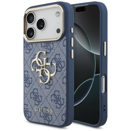 Case for Apple iPhone 18 Pro / 17 Pro, Guess, 4G Big Classic Logo, Blue