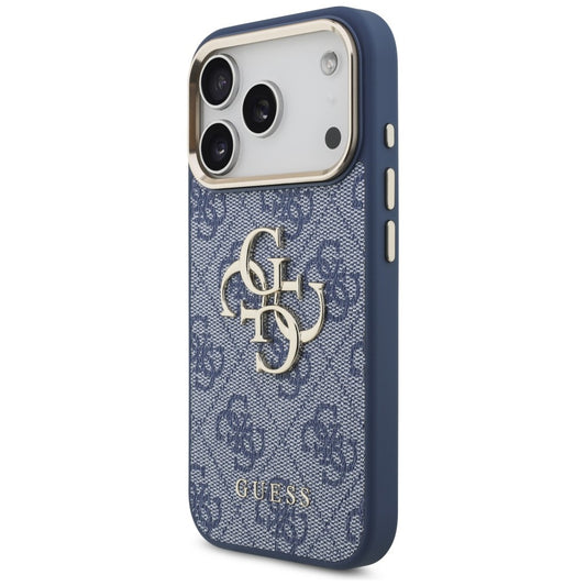 Case for Apple iPhone 18 Pro / 17 Pro, Guess, 4G Big Classic Logo, Blue
