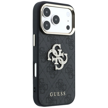Case for Apple iPhone 18 Pro / 17 Pro, Guess, 4G Big Strass Logo, Black