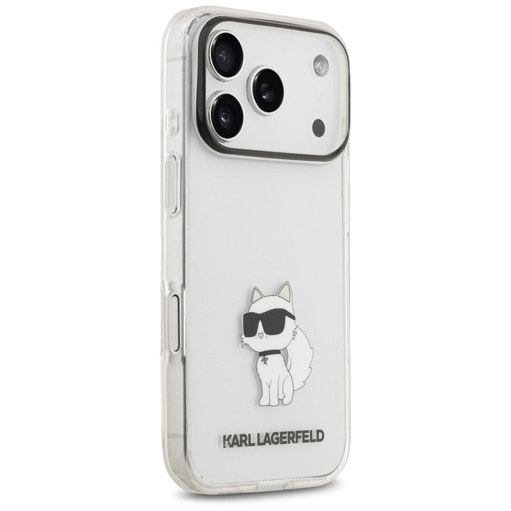 Case for Apple iPhone 18 Pro / 17 Pro, Karl Lagerfeld, IML Choupette NFT, Transparent